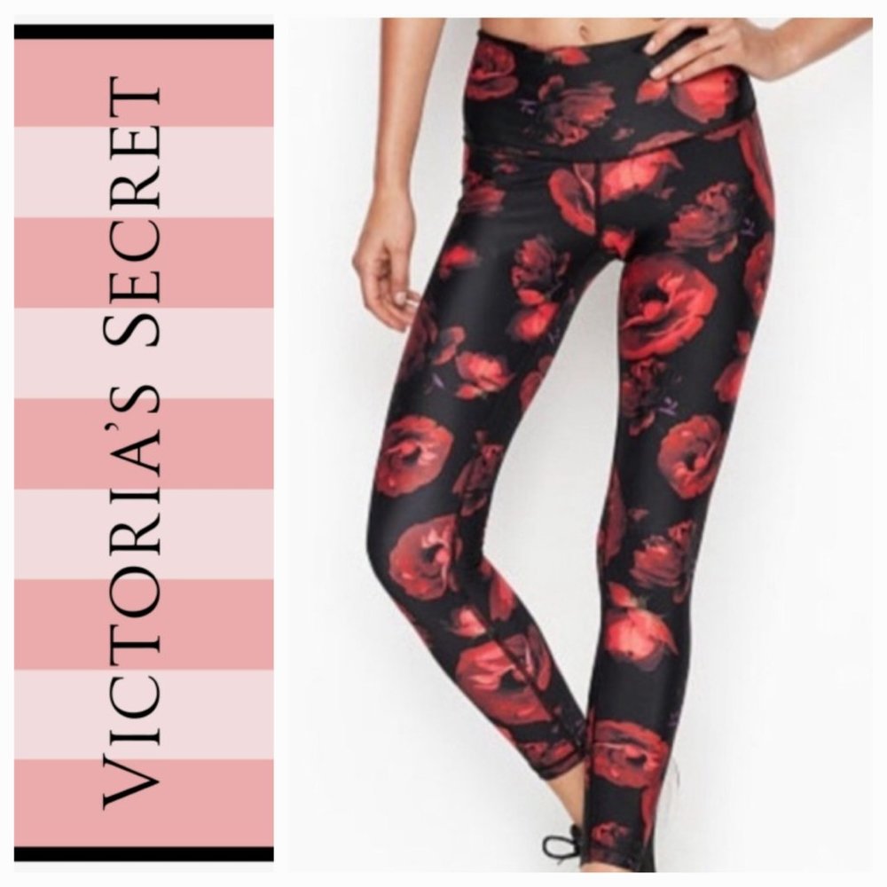 Victoria’s Secret sport roses Are red 7/8 Tight/Legging Limited Edition